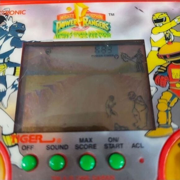 Tiger Electronics 1994 Power Rangers Alpha Where Are You Handheld Pocket Game - Picture 2 of 5
